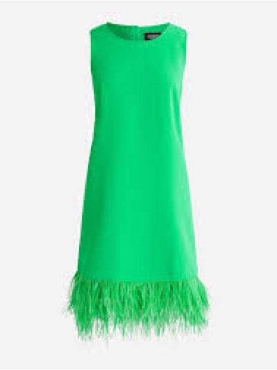 J. Crew Dresses & Skirts - j. crew collection crepe feather-trip shift dress size L NWT